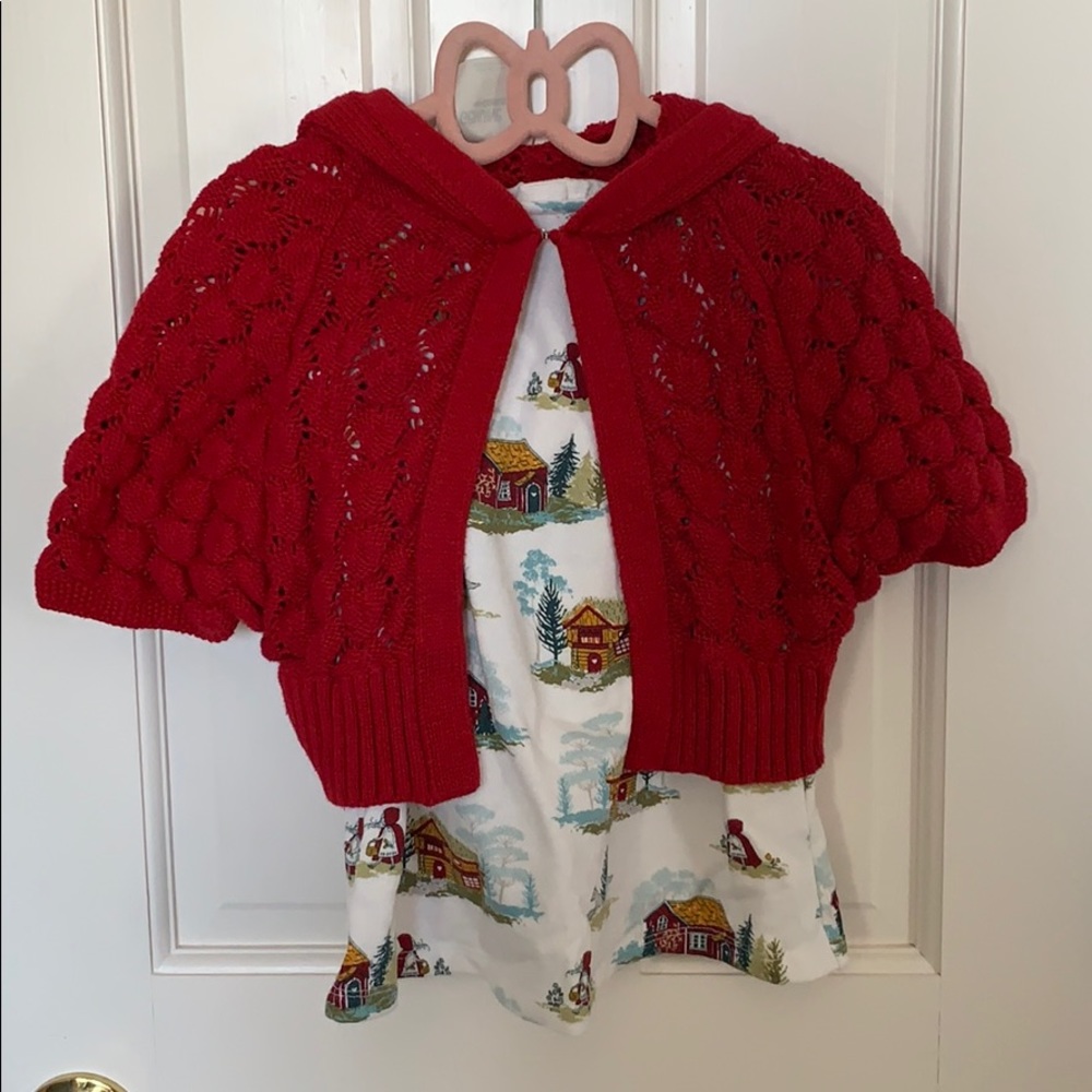 Little red riding hood dress and sweater